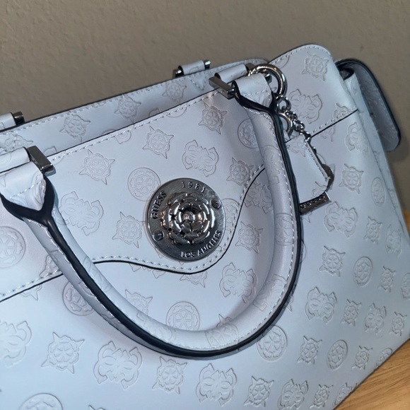 Never used. Blue Guess Satchel with Crossbody belt - Picture 2 of 6